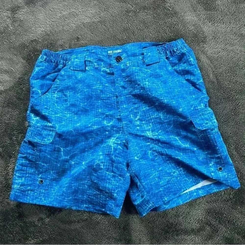Reel Legends- Men’s Swim Shorts- Blue- Medium